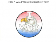 2024 I Voted Sticker Contest (6-12 Student Entries)