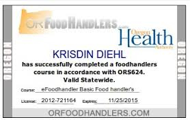 Food Safety Training Deschutes County Oregon